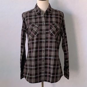 Eddie Bauer Plaid Button Down Long Sleeve Shirt